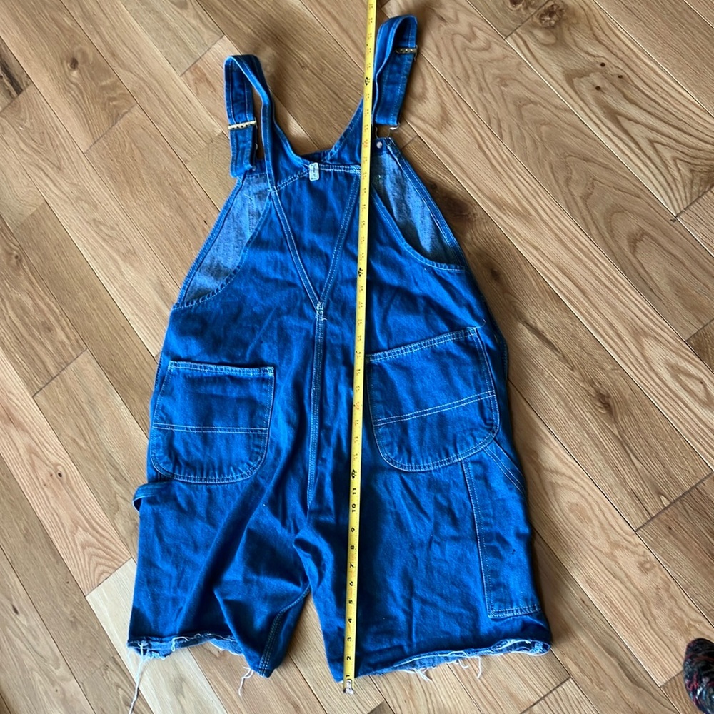 Women's Blue Denim Jumpsuit with Smiley Patch - Picture 7 of 12